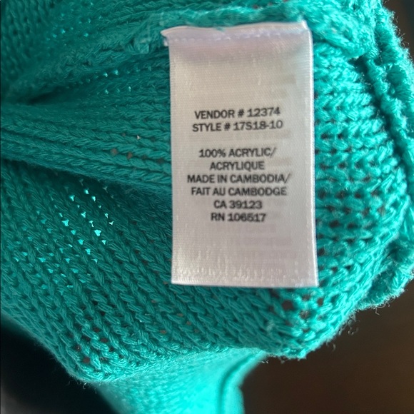 Northern Reflections Teal Crew Neck Sweater - Picture 3 of 4